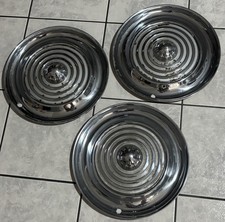 Lot Of 3 Vintage Antique Oldsmobile 15 Hub Caps Wheel Covers 1956
