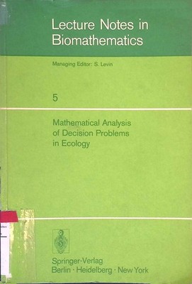Mathematical analysis of decision problems in ecology : proceedings of t 2295952