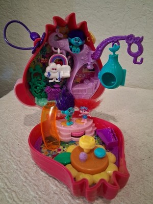 Polly Pocket Trolls Compact Tiny Polly Dolls Playset By Mattel- Incomplete