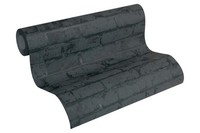 A.S. Création Vliestapete Wood`N Stone Steinoptik Backstein 1005X53Cm Schwarz