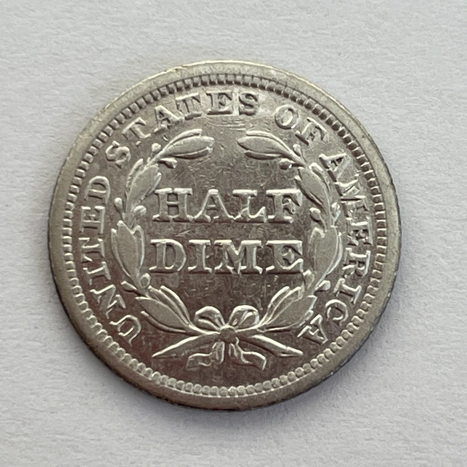 1843 Seated Liberty Half Dime Uncirculated U.S. Type Coin (Raw15339) You Grade!! - Image 2 of 2