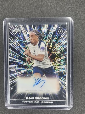 Topps UCC Chrome 2025/26 - Xavi Simons - Tottenham Hotspur - Black Lazer Auto