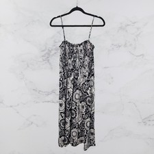 LOFT Beach Black White Dress/Cover Up Small