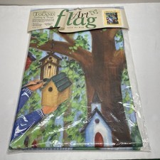 Toland Art Flag Room For All #851 24"x36" Made in USA Garden Bird House Tree