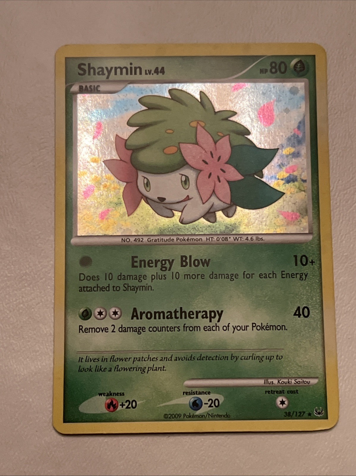 Shaymin - (DPPt Platinum) 038/127 holo pokemon card