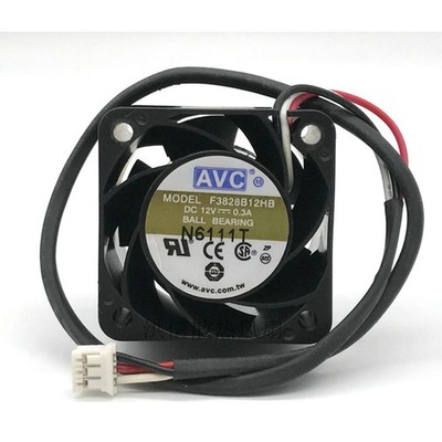 New AVC F3828B12HB DC12V 0.3A 3828 3.8CM 3-wire cooling fan *tn