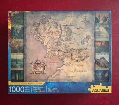 Puzzle Der Herr der Ringe Karte von Mittelerde 1000 NEU Aquarius Paket Sammlung