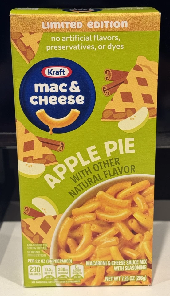 3x Kraft Mac & Cheese Tarta de Manzana Cena Edición Limitada 2025 Acción de Gracias 3 Cajas Foto 3 de 3