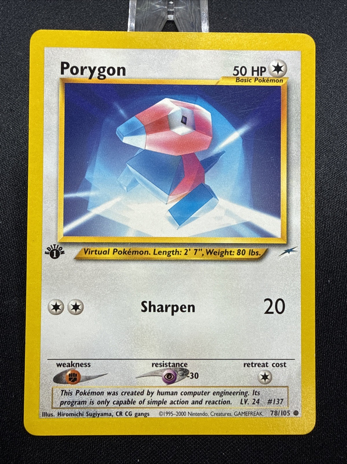 Pokémon 2002 Neo DESTINY 1st Edition PORYGON 78/105 (LP)
