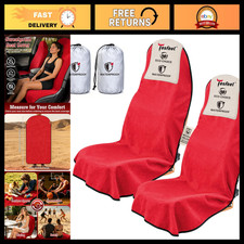 Waterproof Car Seat Towel Cover - Red Washable 2 Pack For Easy Clean Protect