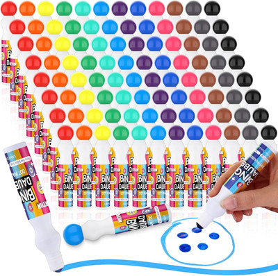 96 Pcs Bingo Daubers Bulk in 12 Colors, 0.5 Oz, Assorted Colors Set of Bingo Mar