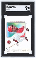 Albert Pujols Cardinals 2001 Fleer Legacy #102 #681/799 SGC 9 Rookie Card