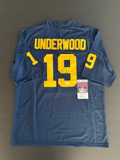 BRYCE UNDERWOOD SIGNED JORDAN MICHIGAN WOLVERINES JERSEY W/ JSA CERT AUTO XL