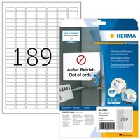 Herma Universal-Etiketten Special, 25,4 X 10 Mm, Weiß 1 Bis 40 Stk Spare 49%