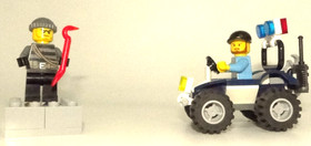Used LEGO #60006 City POLICE ATV - w/ Minifigures & Manual