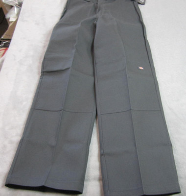 Dickies Work Pants Women 8/29 Gray Straight Leg Double Knee Workwear
