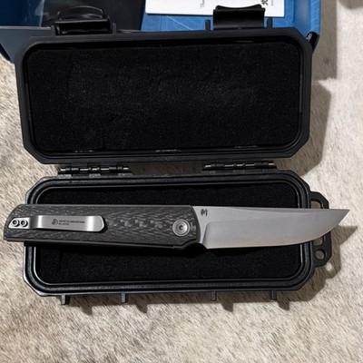 North Mountain Blade SLD-MAGIC Steel Clip Point Knife 3K Carbon Fiber Handle