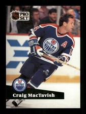 Craig Mactavish 14 Oilers Hockey 1991 Pro Set 77 Sports Trading Card