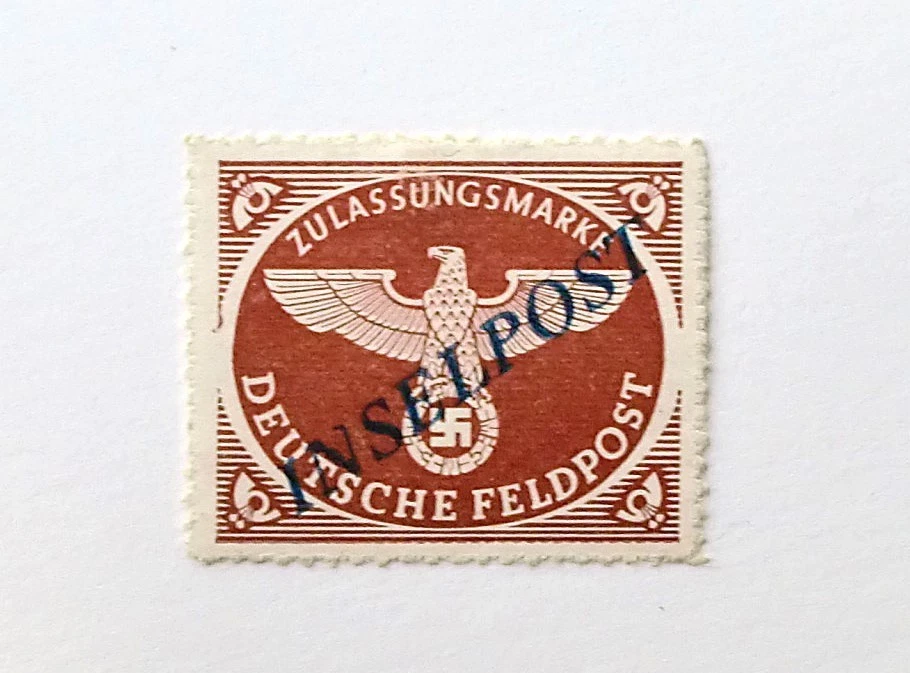 1945 Mi 70,- MiNr 10 Bb Pl. I/2 Zulassungsmarke Aufdruck INSELPOST Falz geprüft - Bild 4 von 4