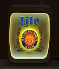 VINTAGE 1980'S MILLER LITE BEER LIGHTED SIGN-ALE-LAGER-GAME ROOM-A FINE PILSNER