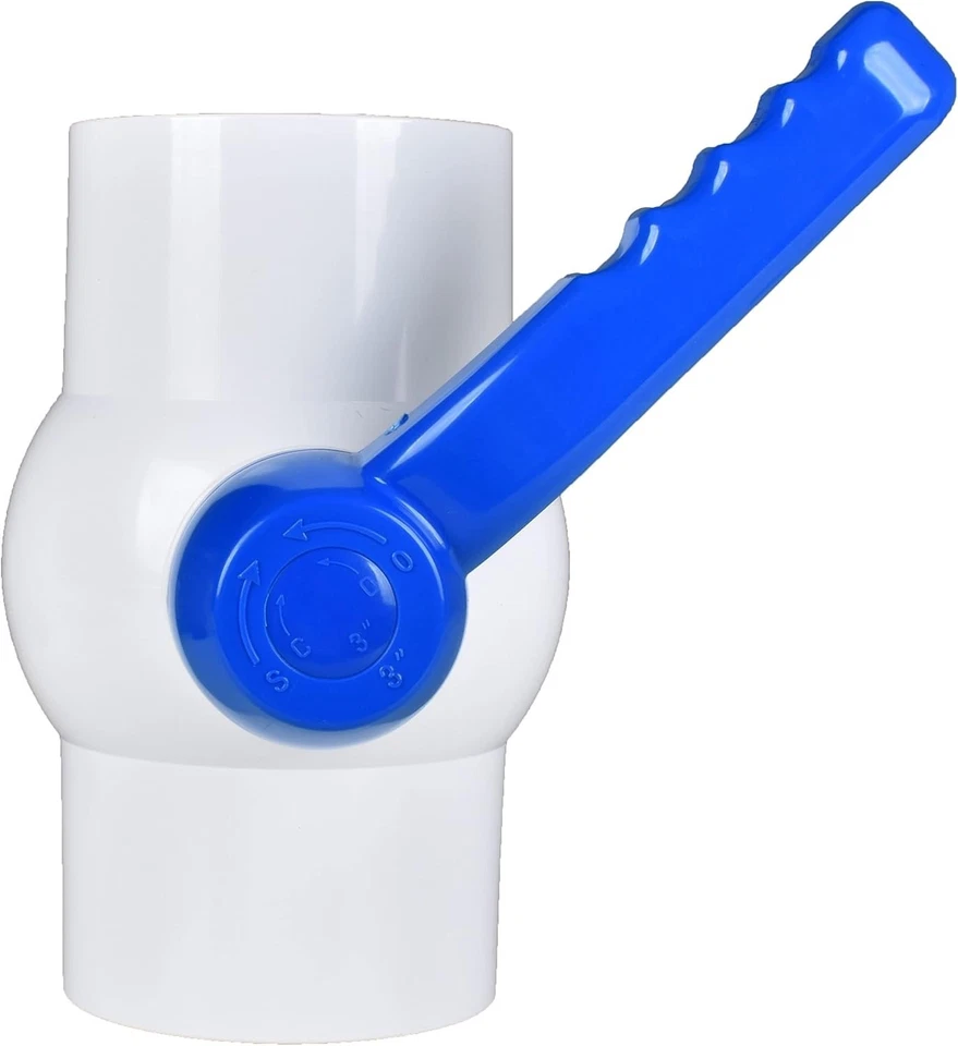 3" PVC Ball Valve 1-Pack, Easy Rotate Handle, 150 PSI - Image 2 of 4