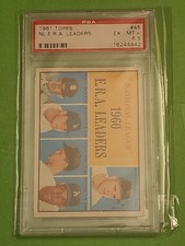 1961 Topps - League Leaders Don Drysdale, Bob Friend, Mike McCormick #45 PSA 6.5