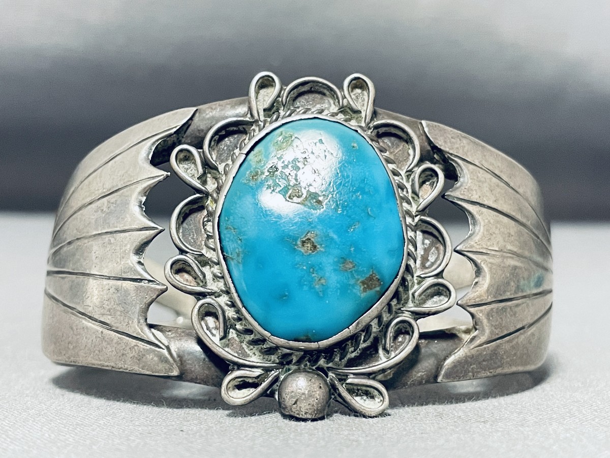 Absolutely Colossal Navajo Turquoise Native American Jewelry Silver Ring Absolutely Colossal Navajo Turquoise Native American Jewelry Silver Ring