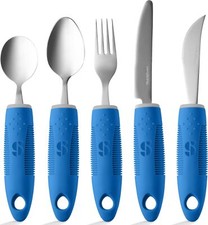 Adaptive Utensils 5-Piece Kitchen Set Wide Non-Weighted Non-Slip Handles for ...