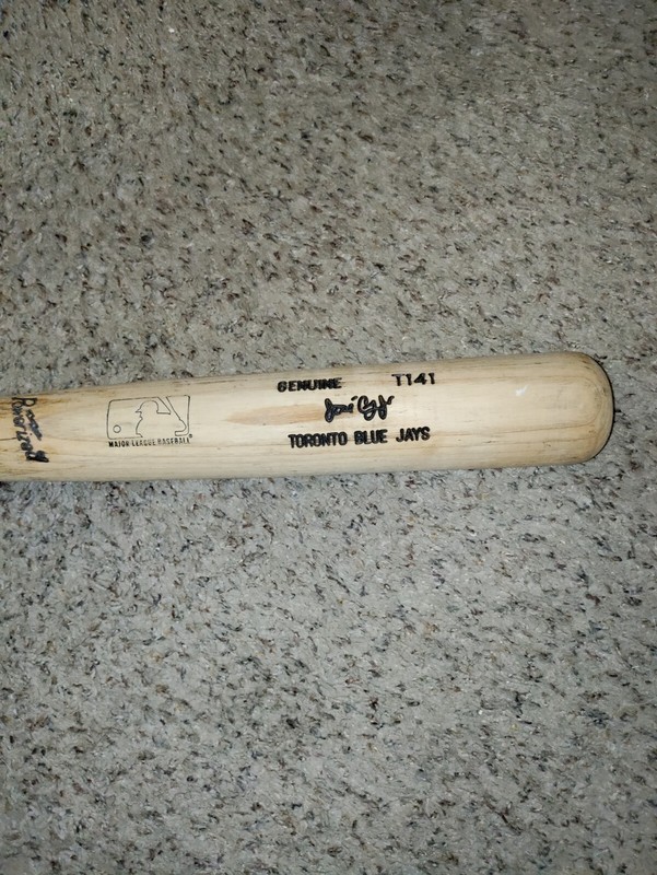 Jose Cruz Jr Game Used Baseball Bat Toronto Blue Jays uncracked gu