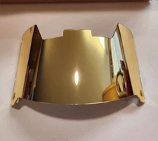 LIGHT GOLD CHROME MIRROR Full Size Flex Football Visors & Clips FOR DISPLAY ONLY