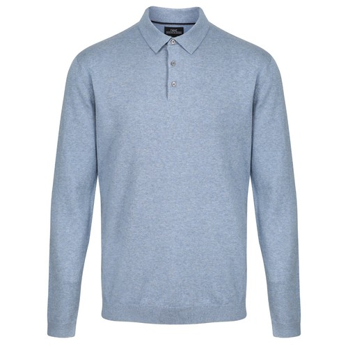 Strick Poloshirt Neu Herren Langarm 3 Knöpfe Cotton Rich Pullover Oberteil - Bild 36 von 39