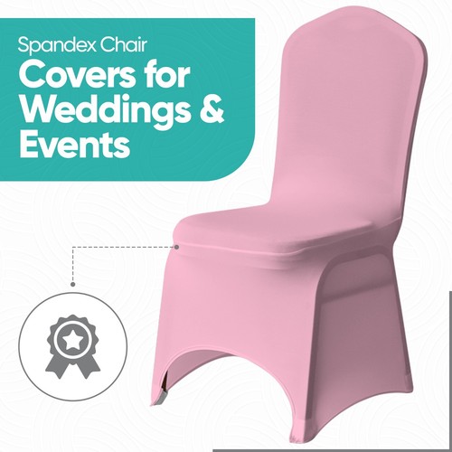 Fundas para sillas de comedor elásticas de spandex cubiertas de asiento antideslizantes boda hotel banquete decoración - Imagen 53 de 153