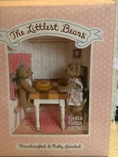Gund Littlest Bears Grandmother GDaughte Miniature Handcrafted Fully Jointed NIB