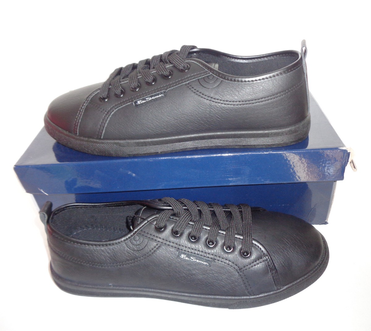 Ben Sherman Mens New Shoes Trainer School Black Lace Up Formal RRP £55 Size  7-11