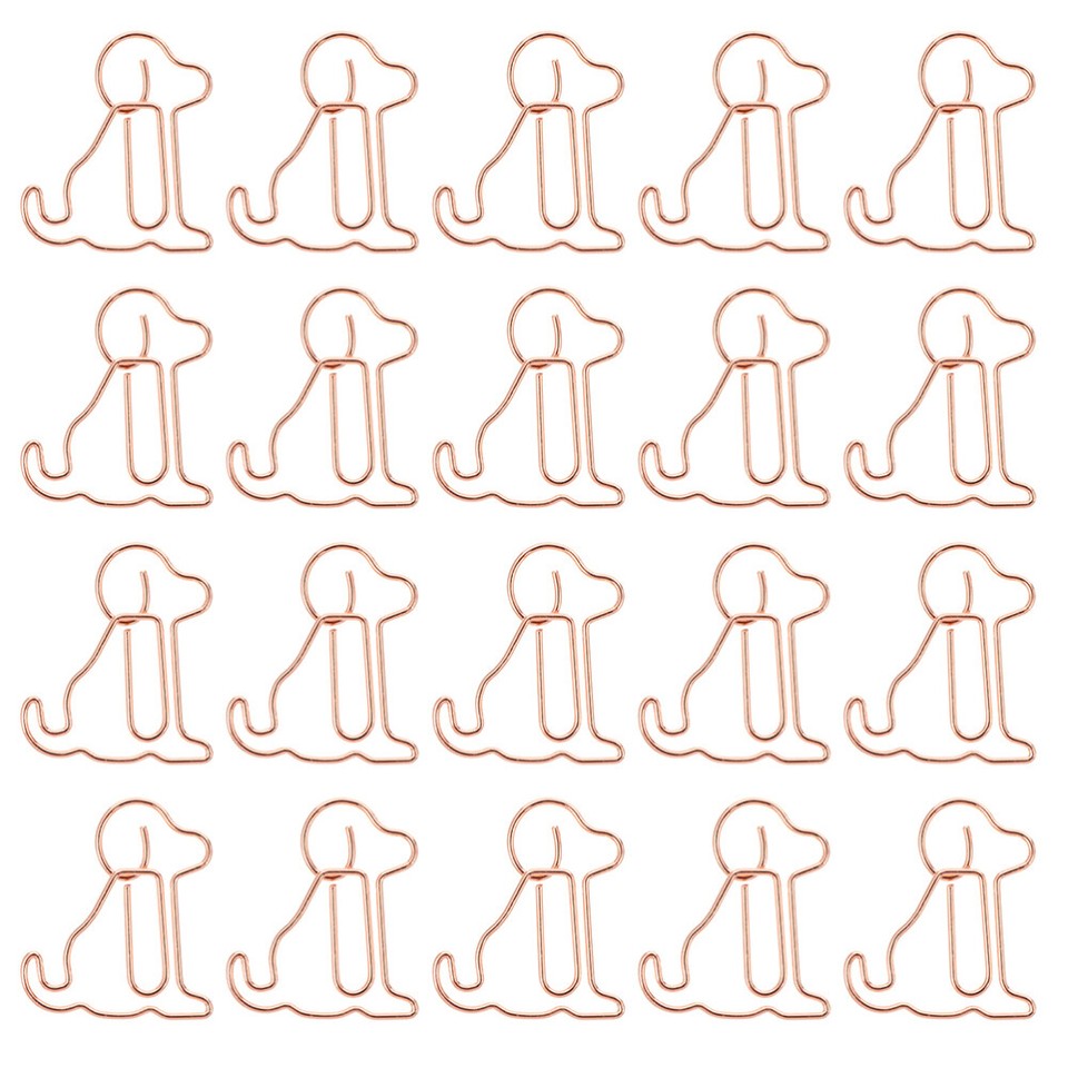 50 Pcs Cute Paper Clips Puppy Pin Dog Shaped Student Office eBay