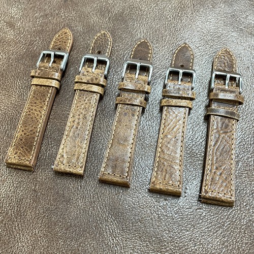 Size 18/20/22mm Aged Distressed Vintage Look Cow Leather Watch Strap/Band #140 - Picture 3 of 7
