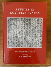 Studies in Egyptian Syntax: 2nd ed. Hardcover Including Unpublished Chapters