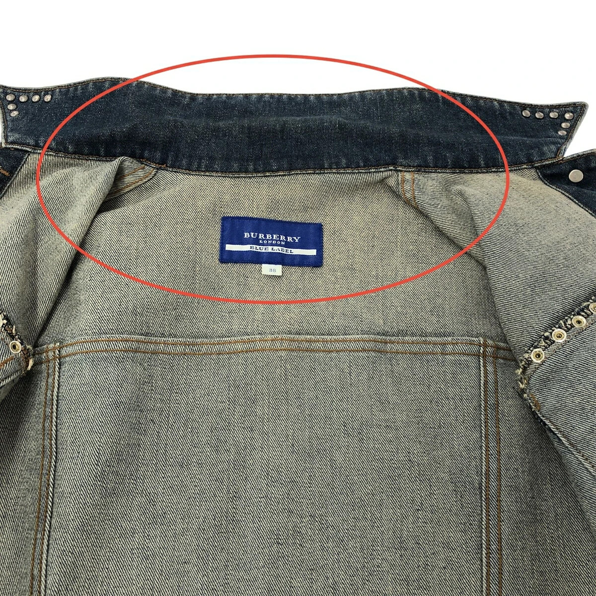BURBERRY BLUE LABEL FC508-138 Denim Jean Jacket 38 Navy BURBERRY BLUE LABEL FC508-138 Denim Jean Jacket 38 Navy