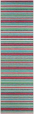 Couristan Cape Brockton Runner Rug 2'3'' x 7'10'' Purple Multicolor Indoor Outdoor
