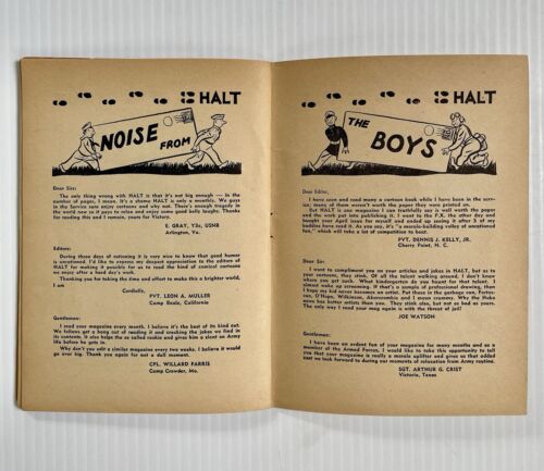June 1943 Halt Magazine Army & Navy Gags Volume 2 Issue 7 WWII Publication - Picture 7 of 8