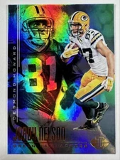 2017 Panini Illusions 35 Desmond Howard Jordy Nelson Rainbow Foil Packers Card