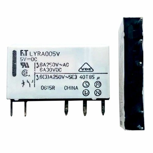 F&T FUJITSU LYRA005V 5VDC 6A 5Pins Relay - Afbeelding 1 van 1