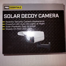 Solar Decoy Security Camera Dummy CCTV Surveillance w/LED ProEssentials