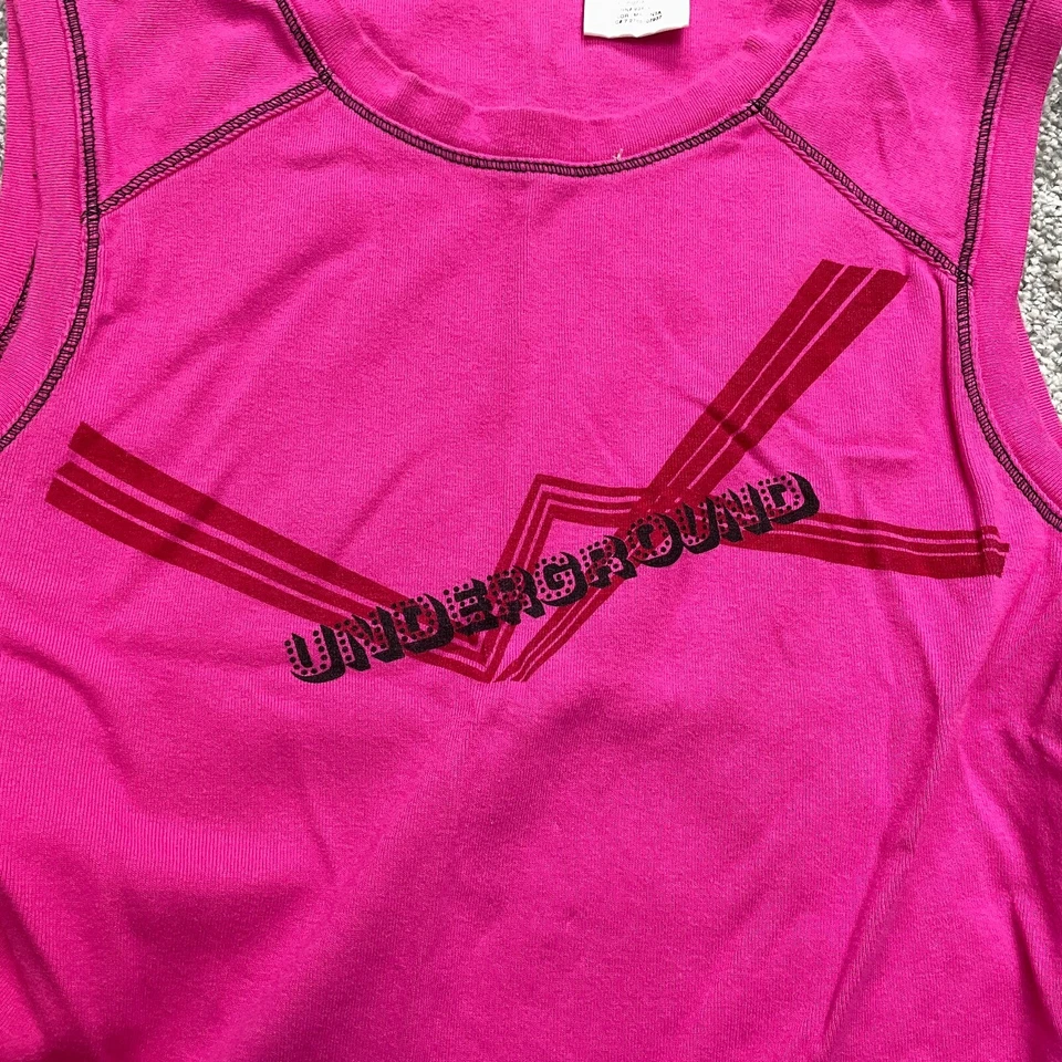 No Boundaries Sleepwear Tank Top Girls XL 15/17 Pink Underground Logo Sleeveless - Image 2 of 4