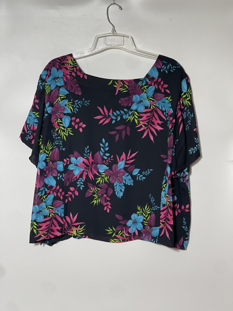 Vintage 80s Womens Plus 30W Top Blazer Shoulder Pads Hot