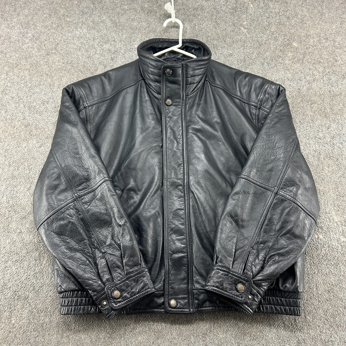 ジャケット・アウター 90s short blk real leather bomber jacket 90s short real leather bomber jacket Vtg