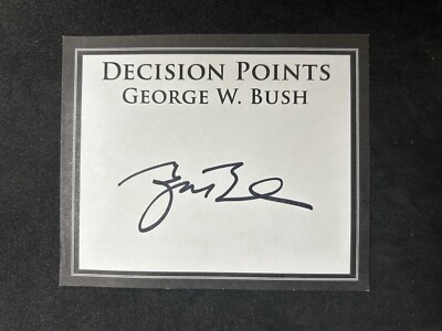President George W. Bush Signed Autographed Bookplate Sticker Unused Brand New
