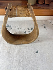 Western Saddle Stirrup 7 x 6.25 x 2.75 in Bent Wood Cowboy Primitive Antique