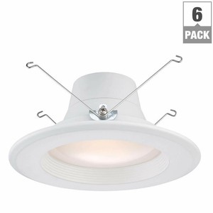 Commercial Electric 6 In And 5 In White Integrated Led Recessed