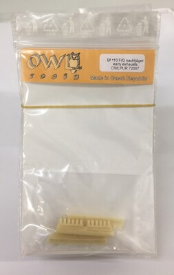 Owl resin #72007 Bf 110 F/G nachtnager Early Exhausts HTF Rare Czech Republic